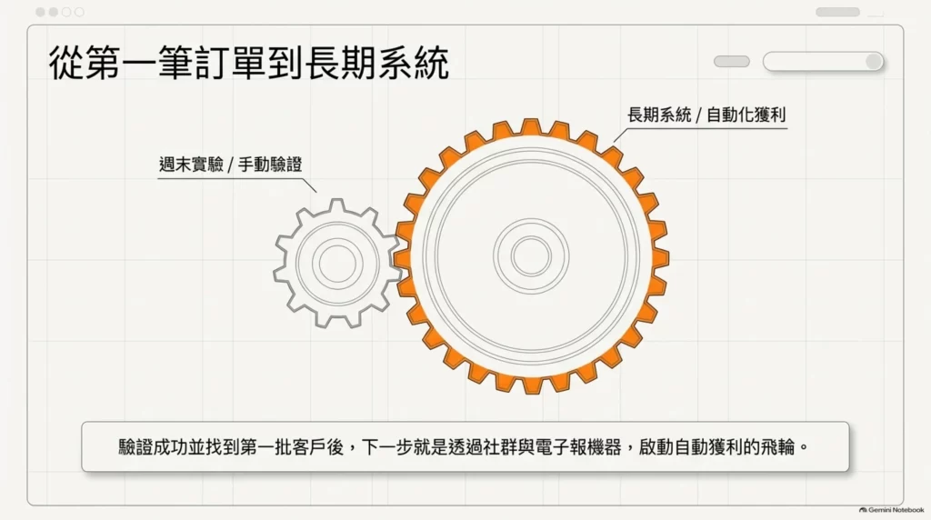 《一個週末!打造千萬事業》讀後心得:任何人都能執行的創業公式 11 一週週末!打造千萬事業_飛輪系統_從第一筆訂單到長期系統